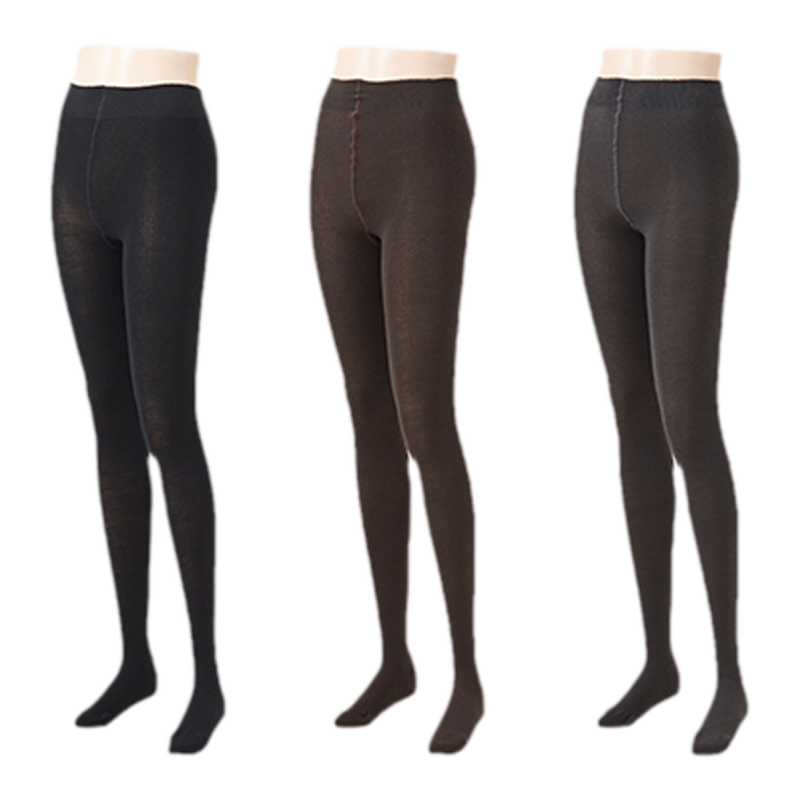 Tabio连裤袜女400D加厚含羊毛保暖不勒不掉裆基础百搭黑色打底袜