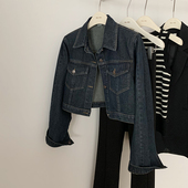 牛仔外套女春秋季 新款 高级感休闲美式 TWO 短款 小个子外套夹克复古