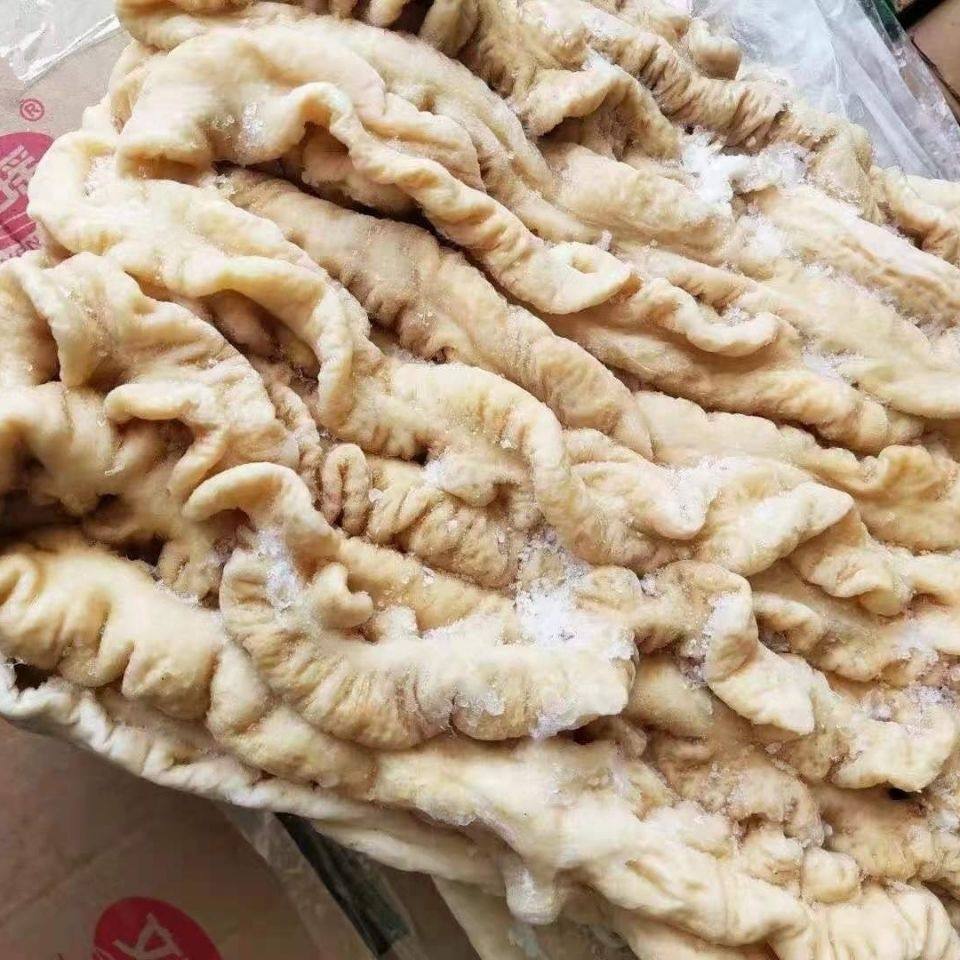 新鲜猪大肠猪肥肠冷冻带油半熟猪肠子10斤大肠批发一整箱20斤装