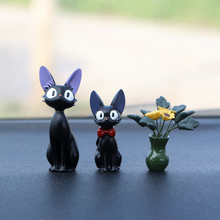 迷你向日葵花瓶车载摆件宫崎骏小黑猫汽车中控台车内饰品高级感女