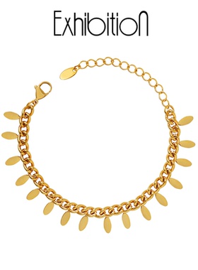 泰式风格个性链条树叶流苏手链