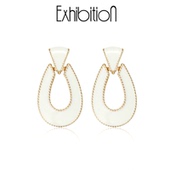 耳环银针小众耳夹 法式 Exhibition 览物馆复古简约优雅耳钉长款