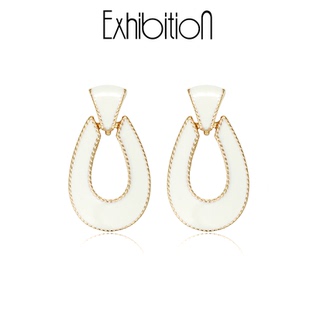 Exhibition/览物馆复古简约优雅耳钉长款法式耳环银针小众耳夹