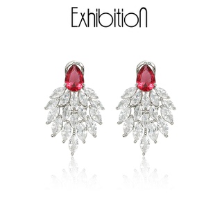 Exhibition 览物馆锆石耳钉小众设计感轻奢气质s925银针简约个性