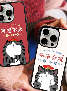 吾皇猫联名问题不大磁吸手机壳充电适用苹果17手机壳iPhone1615promax1312高清黑边