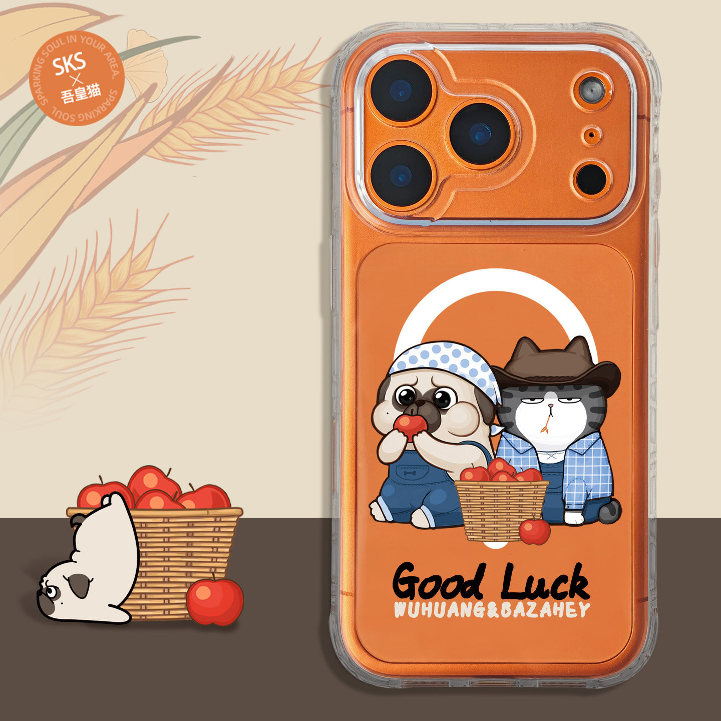 吾皇猫正版手机壳吾皇万睡新款透明imd苹果iPhone17Promax1615华为Mate7060Pro+高级感保护套