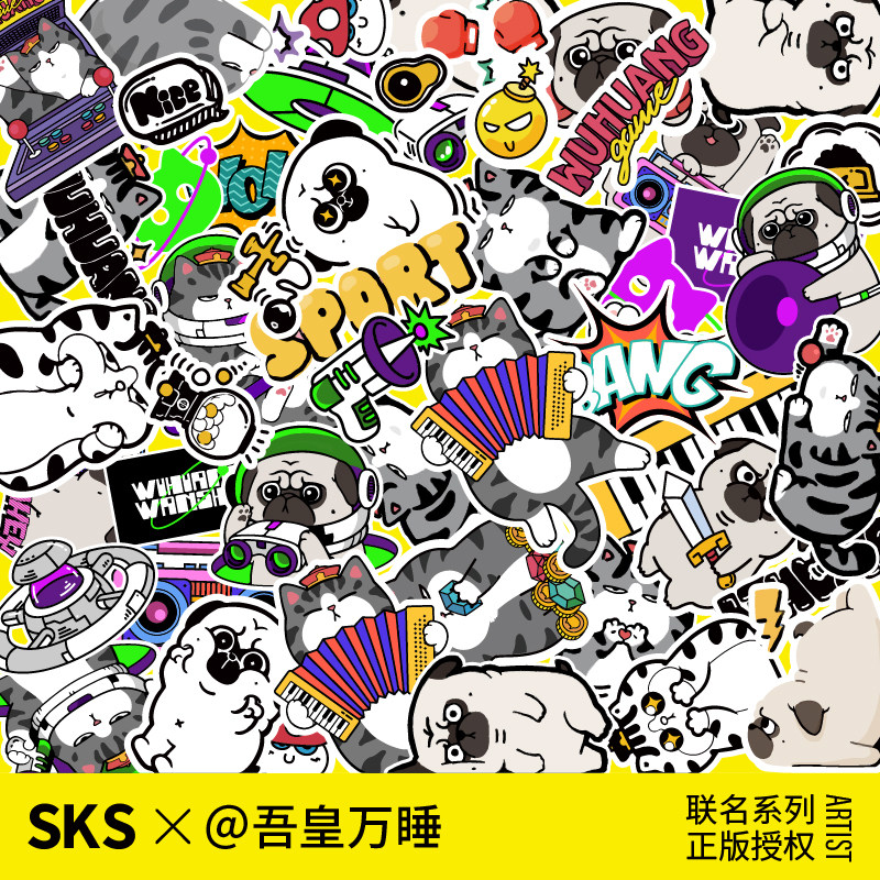 联名手账贴纸防水卡通可爱小尺寸