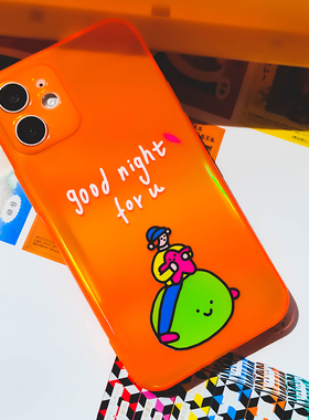 SKS联名排骨手机壳iphone1134苹果12promax个性华为matep450xrs情侣可爱晚安透明软壳