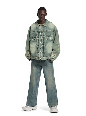 O'1WDC 「磨损美学」短款水洗牛仔夹克