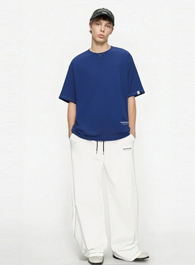 O'1WDC 「线性坠落」锁边Boxy Fit T恤