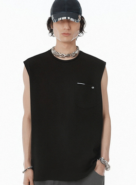 O'1WDC 「银器基座」Boxy fit简约基础纯棉百搭背心