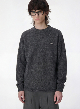 O'1WDC 「线性坠落」花灰针织毛衣