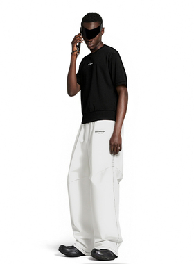 O'1WDC 「线性坠落」四季百搭锁边阔腿弯刀裤