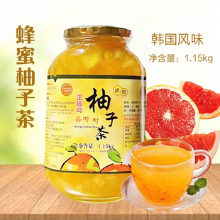 正高岛柚子茶1.15kg韩式蜂蜜柚子酱泡水喝冲饮水果奶茶店专用果酱