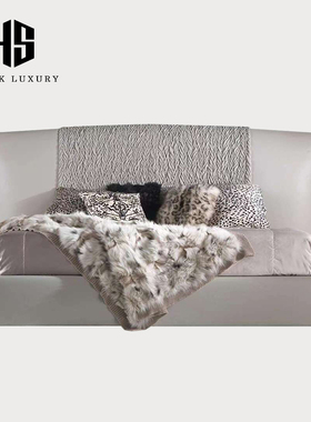 HEISHE Nilo女王床意式极简双人婚床主卧1.8米宽屏头层牛皮真皮床