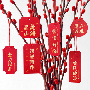 前途似海红色装饰吊卡中高考加油祝福许愿卡片学生用心愿望目标墙