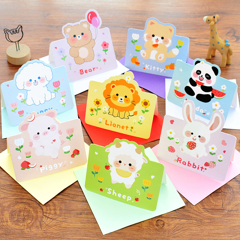 萌萌来袭可爱卡通熊猫兔子空白留言折叠小贺卡送孩子学生祝福卡片,节庆用品/礼品,贺卡/卡片,淘宝优惠券,粉丝福利购,淘宝优惠卷