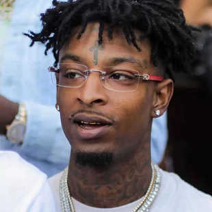 欧美时尚rapper太阳镜歌手21savage无框眼镜男款窄扁小框嘻哈墨镜