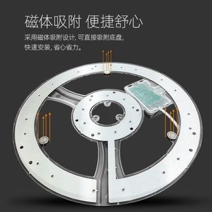 led圆形灯盘替换吸顶灯灯芯磁吸超亮节能72w卧室家用吊扇灯室内