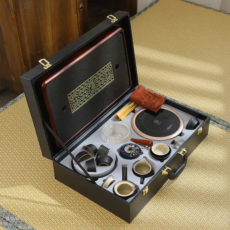 2025新款功夫茶具蒸煮套装家用茶盘轻奢高档客厅全套茶壶礼品定制