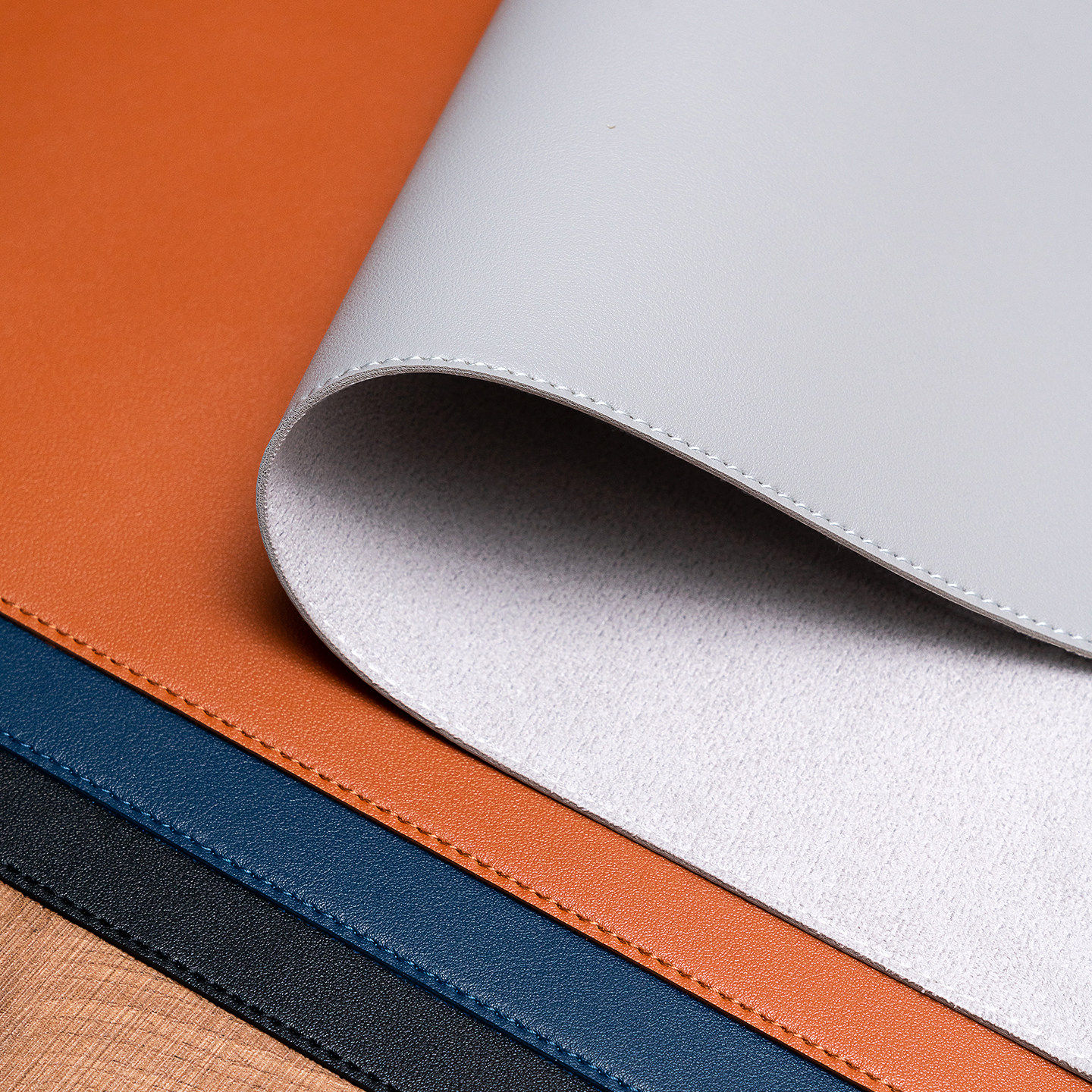 日本进口大号鼠标垫超大桌面笔记本电脑键盘锁边写字书桌垫皮质女