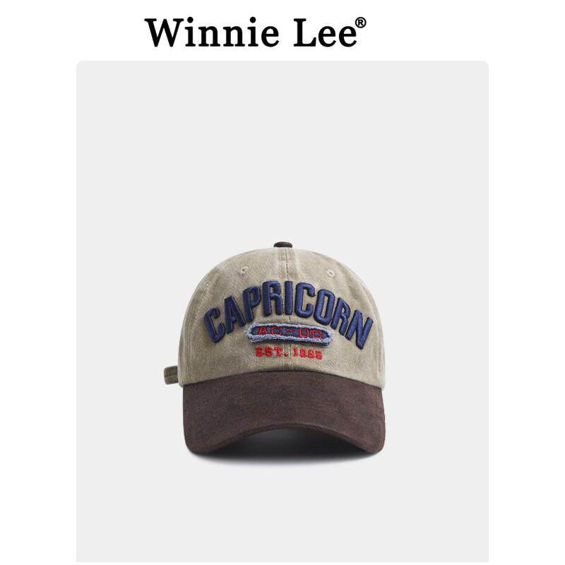 日本设计师联名款美式复古棒球帽子水洗做旧拼接鸭舌帽