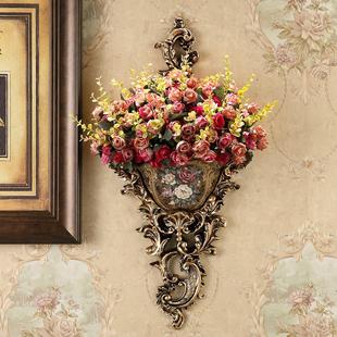 欧式 客厅壁挂花盆壁饰墙饰家居墙壁软装 饰品玄关花艺挂件复古花瓶