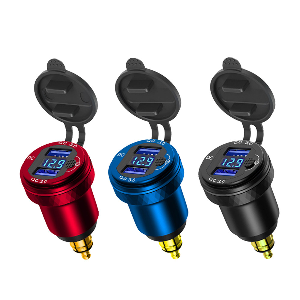 摩托车欧规双USB充电器车充转接头快充QC3.0 适用宝马水鸟R1200GS
