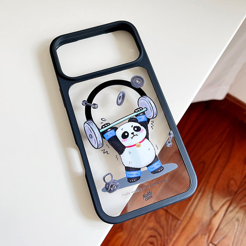 熊猫可爱全包磨砂iPhone手机壳