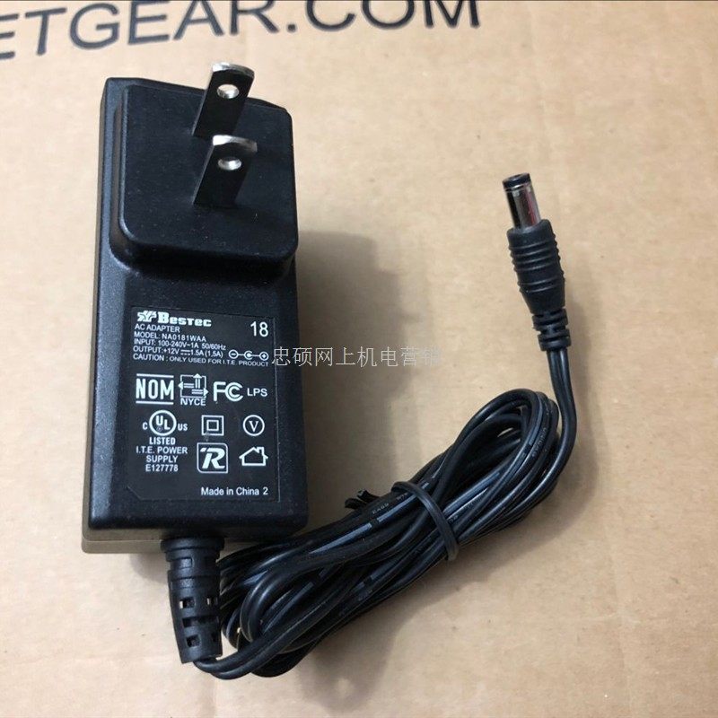 适用R Bestec NA0181WAA 12V1.5A电源适配器线充电器 路由器电源