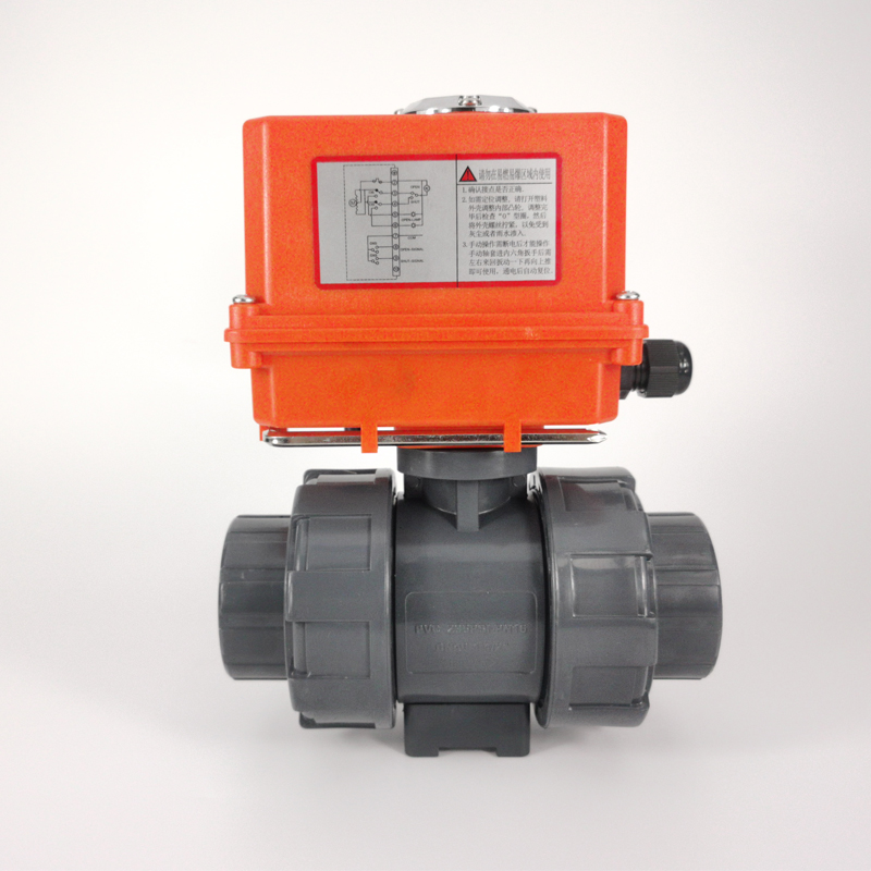 电动upvc球阀 UQ921F-16S化工pvc塑料耐酸碱腐蚀DN20 25 50 65 80