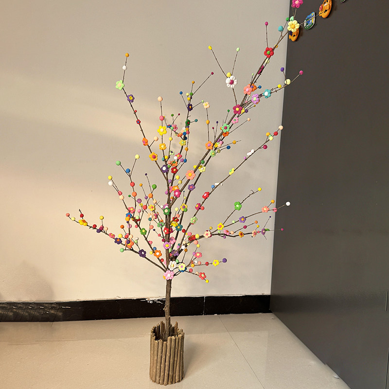 【枯木逢春】手工diy树枝装饰花2026新年装饰元旦幼儿园创意活动
