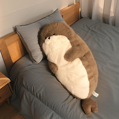 可爱海豹毛绒玩具海獭抱枕夹腿睡觉宿舍床上陪睡玩偶送男女送礼物