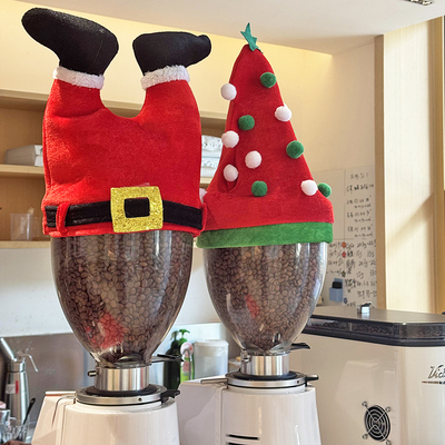 圣诞装饰咖啡店磨豆机圣诞节装饰头饰摆件挂饰店铺氛围感场景布置