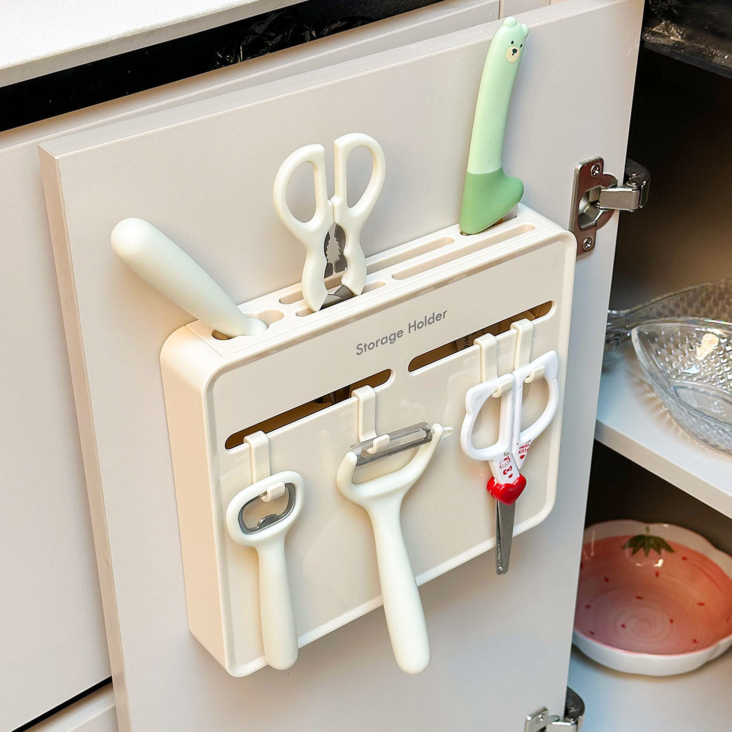 【厨房好物】刀架壁挂式免打孔刀具置物架多功能橱柜门菜刀收纳架,厨房/烹饪用具,刀架,淘宝优惠券,粉丝福利购,淘宝优惠卷