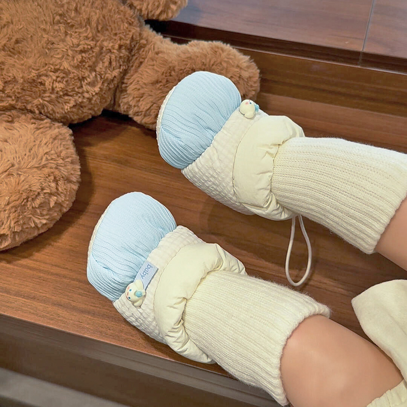 小月龄婴儿鞋袜外出学步鞋秋冬季加绒加厚软底男女宝宝防掉袜子鞋