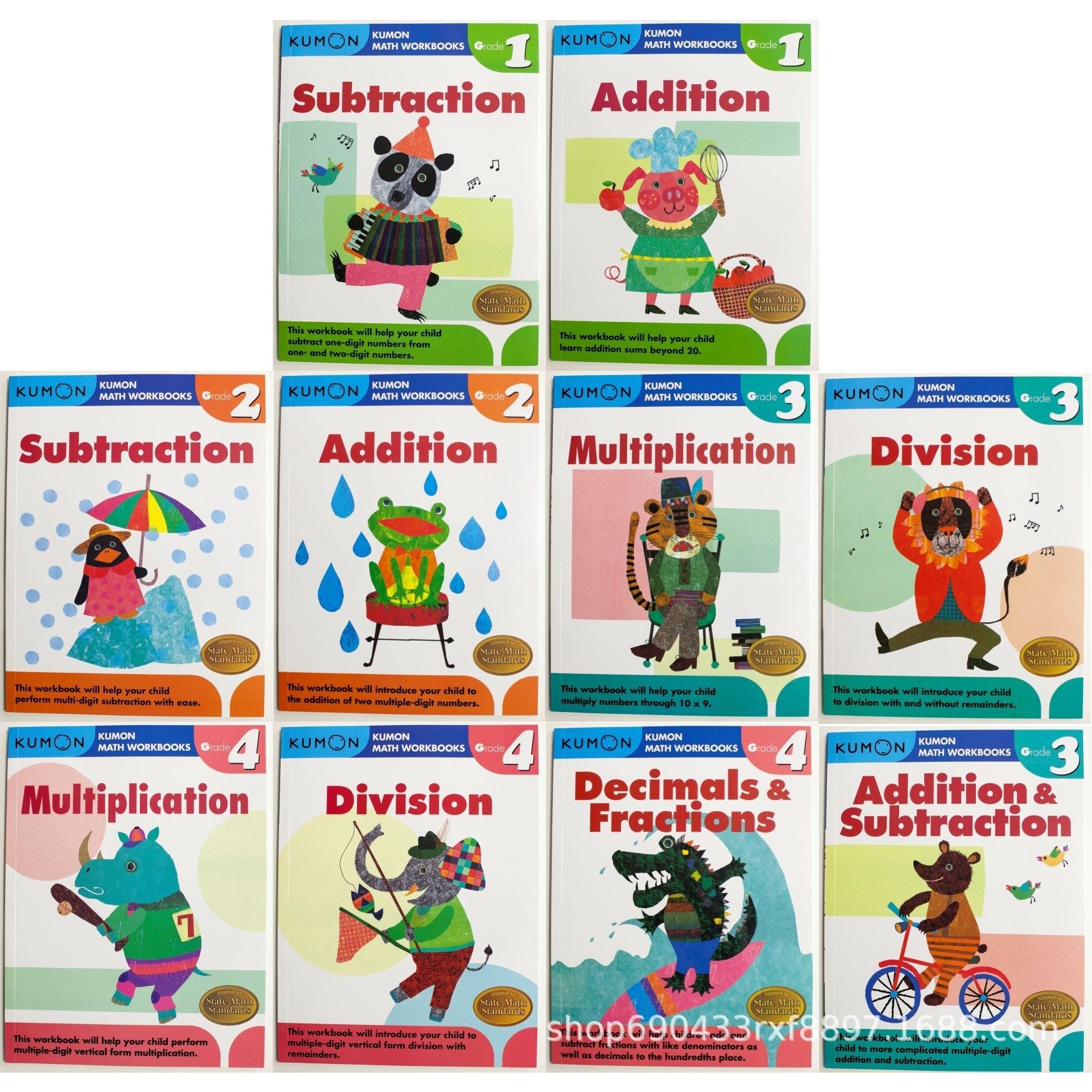 现货 公文英文 Calculation Math  1-4 练习册 10本一套