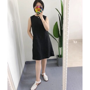 断码折 买手店m@x 女装棉麻无袖连衣裙 显瘦 通勤 小个子梨形身材