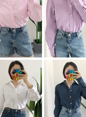 买手店 女款经典版牛津棉衬衫长袖通勤百搭 可内搭