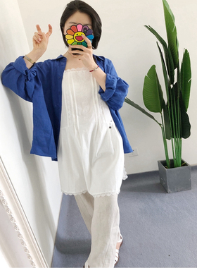 买手店pala~ 爆款 蕾丝花边纯棉刺绣连衣裙短款 吊带上衣