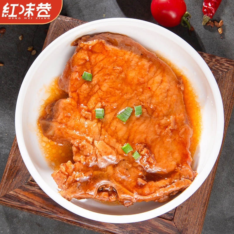 红味巷香汁大排外卖料理包速食商用预制菜盖浇饭面浇头100g半成品