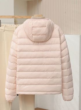 2025排骨轻薄羽绒服女短款秋冬季新款白鸭绒连帽男女情侣同款外套