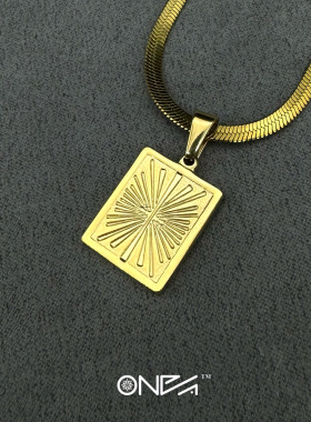 ONEPART时空方牌吊坠项链