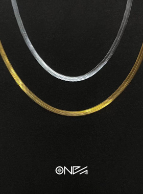 ONEPART金银百搭超闪蛇骨链项链