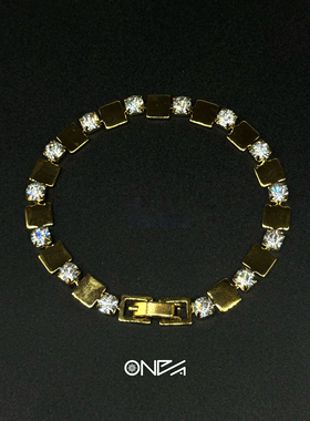 ONEPART2024美式爆闪白锆手链