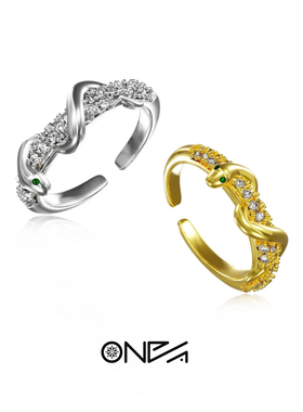ONEPART灵蛇情侣铜合金戒指