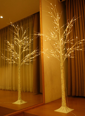 新春装饰品白桦树灯中式简约客厅卧室房间直播间装饰布置过新年