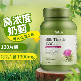GNC健安喜milk thistle水飛薊護肝片120粒奶薊草肝保健熬夜補品