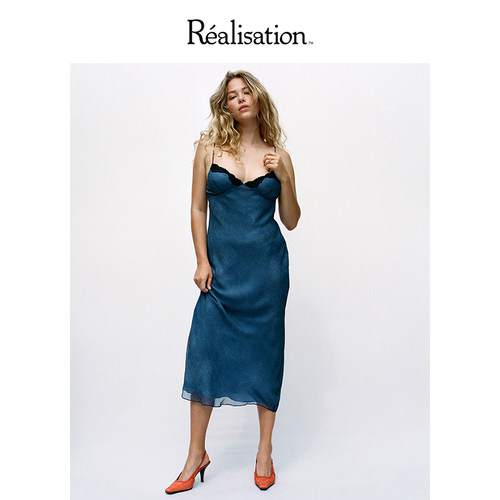 RealisationPar吊带性感真丝裙