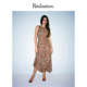 RealisationPar Romy The 连衣裙豹纹船领无袖 真丝斜裁中长裙